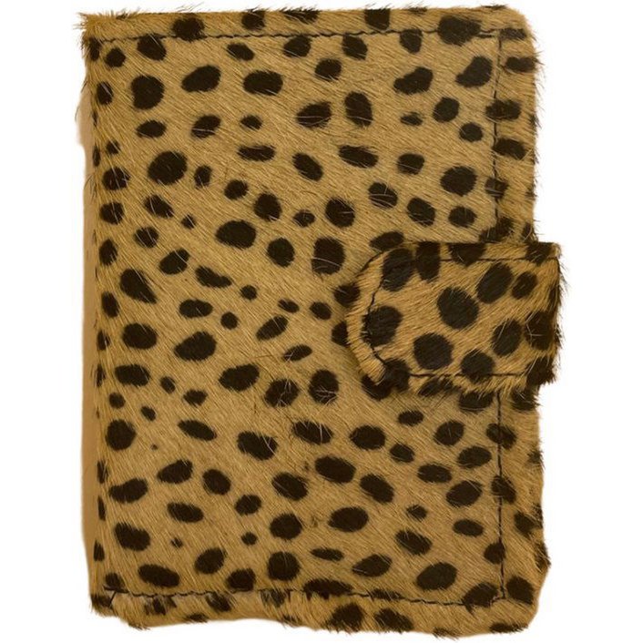 Miniwallet -Passdeneholder Dierprint Mattzwart