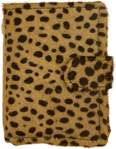 Miniwallet -Passdeneholder Dierprint Mattzwart