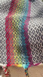 RAINBOW Baumwoll-Hammam-Spa-Handtuch – kompakt – Anthrazit – 180 x 100 cm