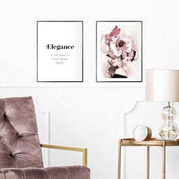 Malesæt Slim Frame Elegant Flower Woman 40x30
