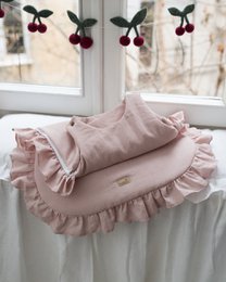summer linen baby sleeping bag with frills, baby sleeping sack with frills 1 TOG, 1.5 TOG, 2.5 TOG