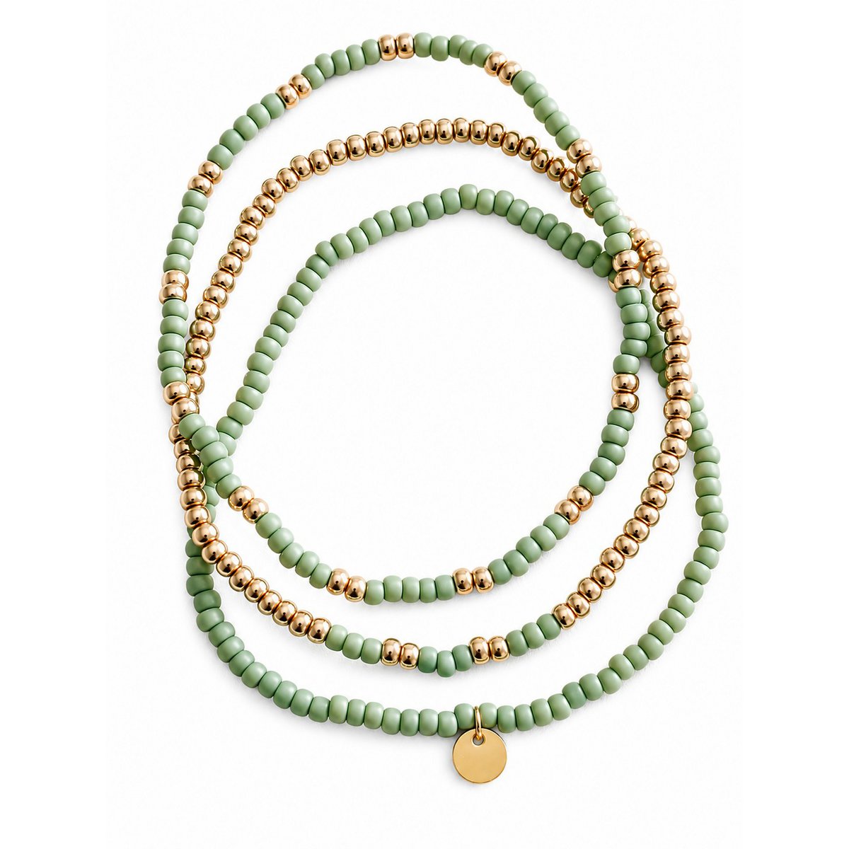 Sæt Miyuki armbånd mat pistacie