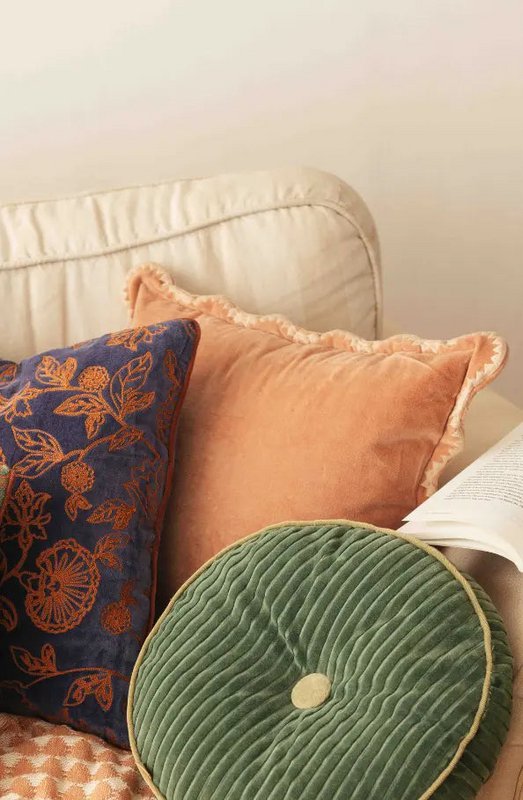 Kussenhoes | Mirage Scallop Abrikoos kussenhoes van Sanctuary Living