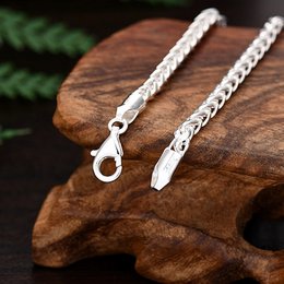 Sterling sølv byzantinsk kædearmbånd