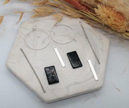 Earrings - Minimalism - Marble 2