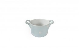 Ramekin azul pastel con asas y lunares Isabelle Rose