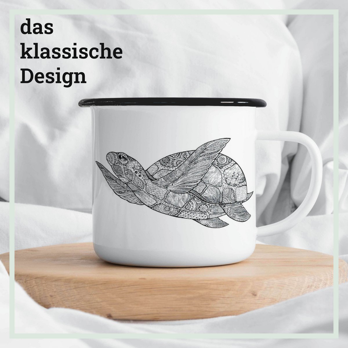 Enamel cup – turtle
