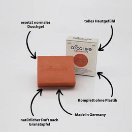 Feste Naturseife sinnlicher Granatapfel