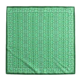 Green Square Silk Scarf Fihri