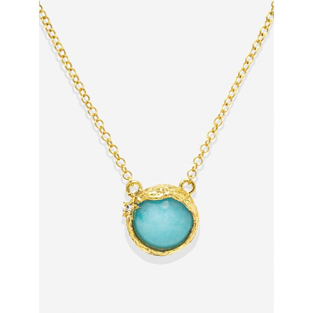 Collar Ad Astra Amazonita Bañado Oro