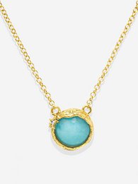 Collar Ad Astra Amazonita Bañado Oro