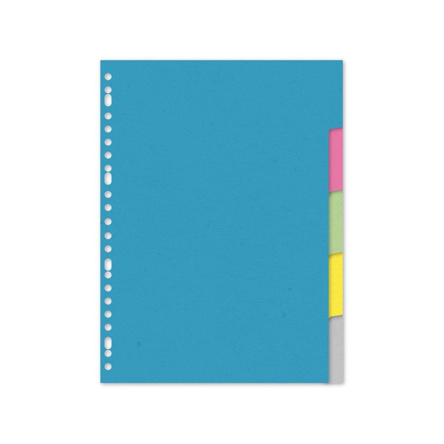 Tabblad Kangaro A4 blanc carton recyclé 220gr 23r. 5dlg cul