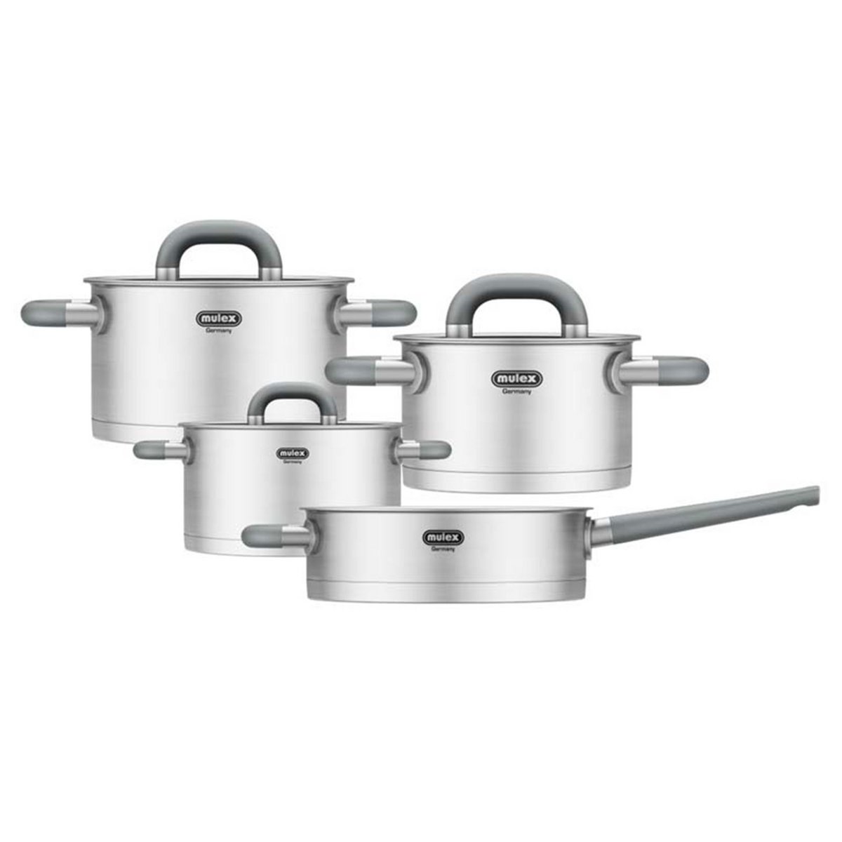 Lugano Edilstahl Topfset 6TLG. + Stielpfanne 24 cm