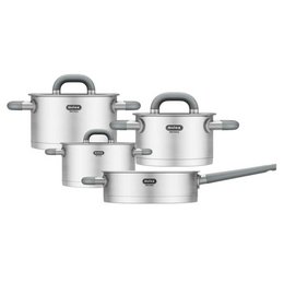 Lugano edilstahl topfset 6tlg. + Stielpfanne 24 cm