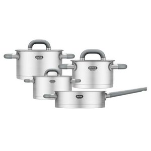 Lugano Edilstahl Topfset 6tlg. + Stielpfanne 24 cm