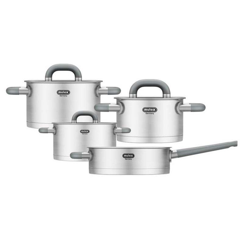 Lugano Edilstahl Topfset 6TLG. + Stielpfanne 24 cm