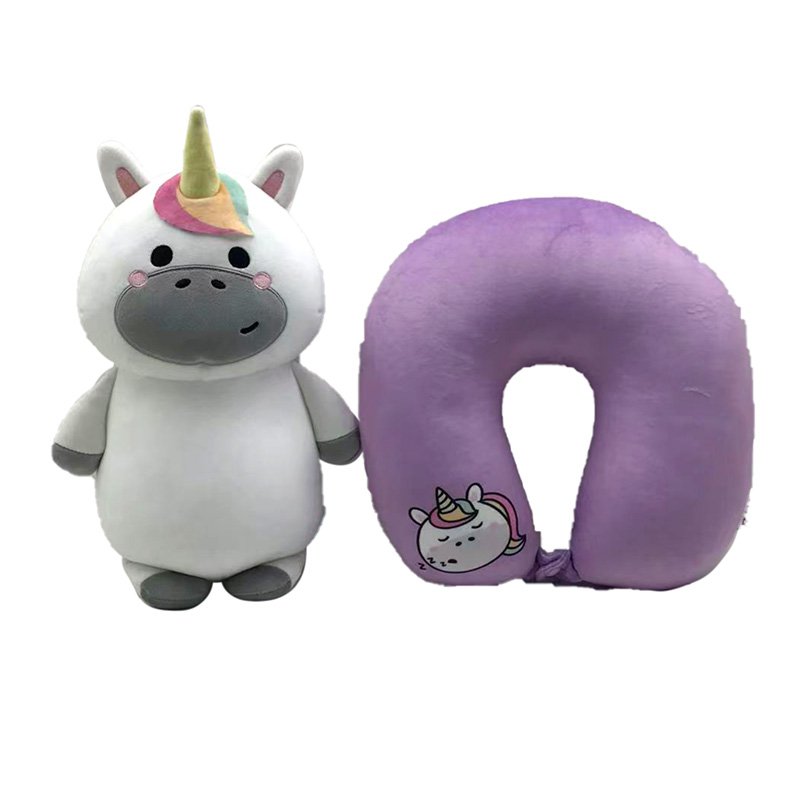 Swapseazzz Adoracorns Unicorn 2-in-1 Plush Travel Pillow & Toy