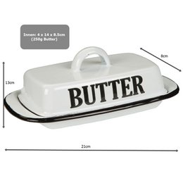 Enamel butter dish
