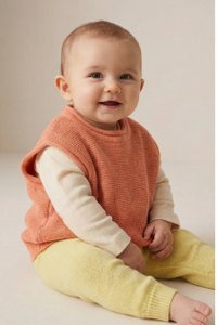 Baby Spencer van merinowol - Peach Fuzz