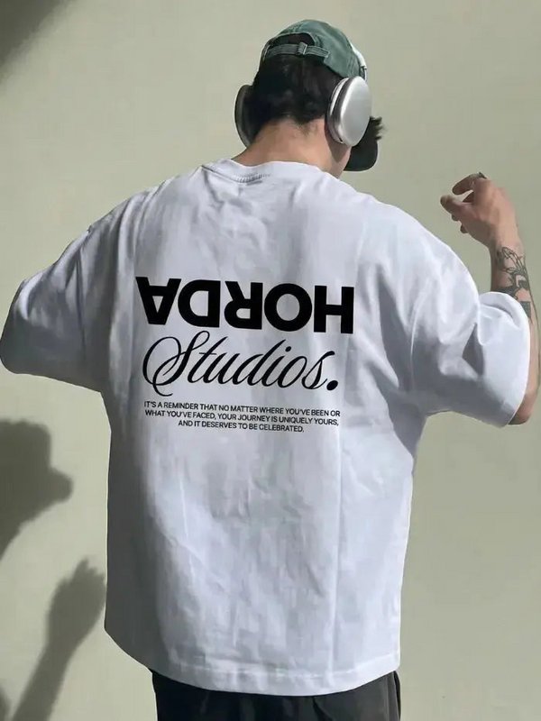 T-shirt "Reverse" 100% Cotone Vestibilità Oversize Made in Italy