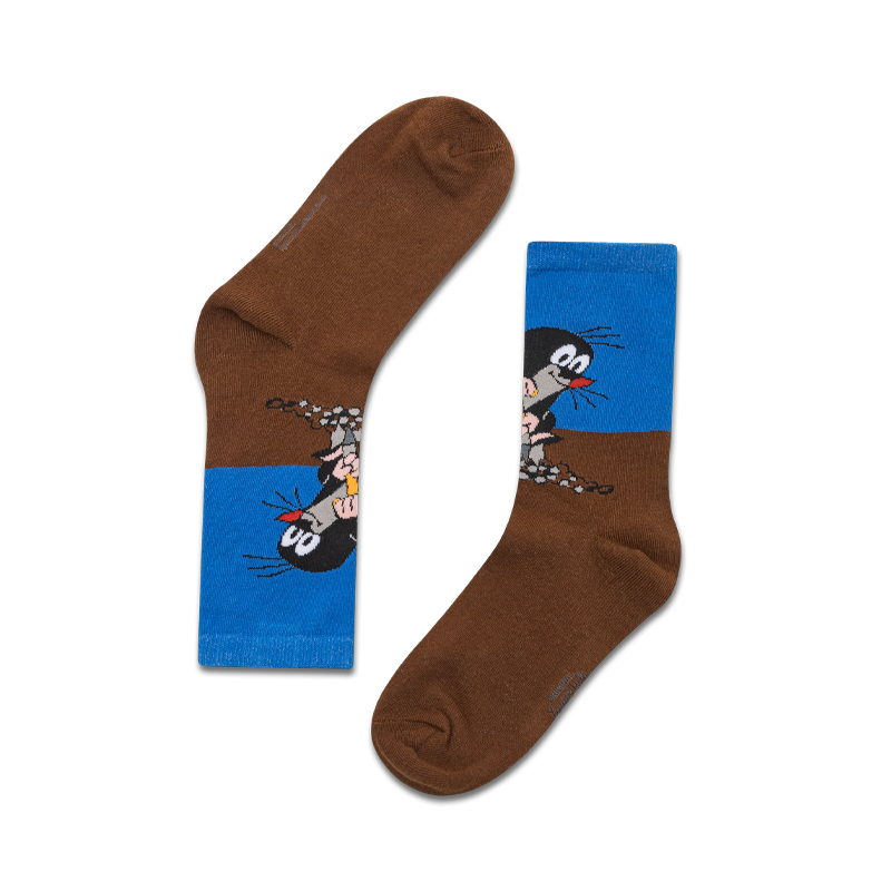 koaa – La petite taupe « Am Graben » – Chaussettes bleu/marron