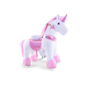 Ponycycle -Fahrt auf Spielzeug Pink Einhorn | Alter 3-4 | Plüschtier -Reitspielzeug | Klassiker u Beste Geschenke