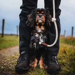 Just Cotton adjustable dog leash | Rope line Ecru
