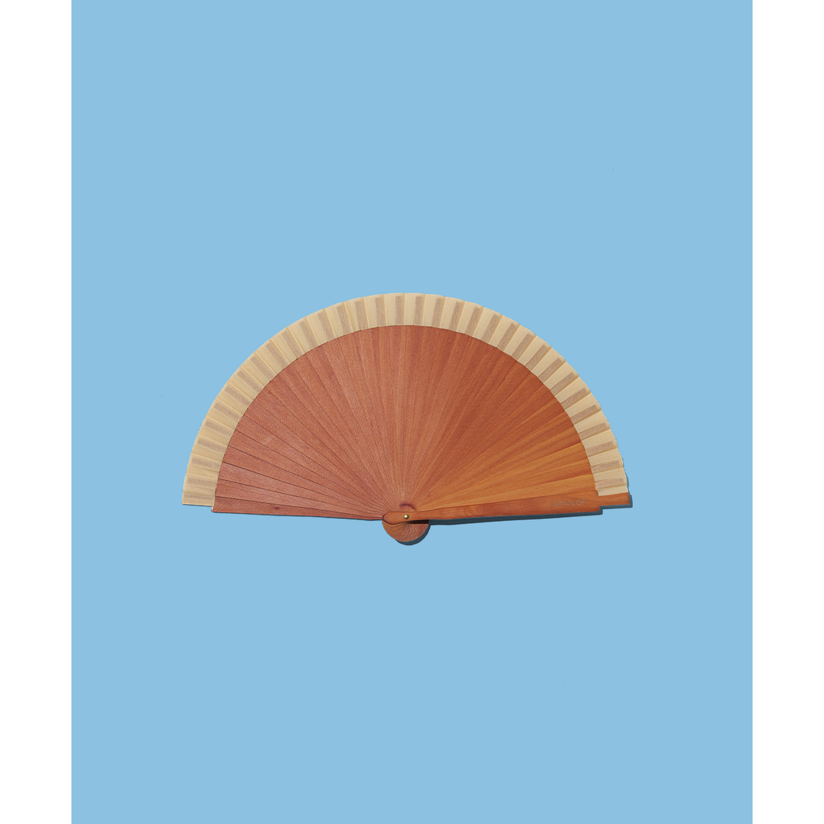 Abanico HOUT BEIGE - 21 cm - Beige