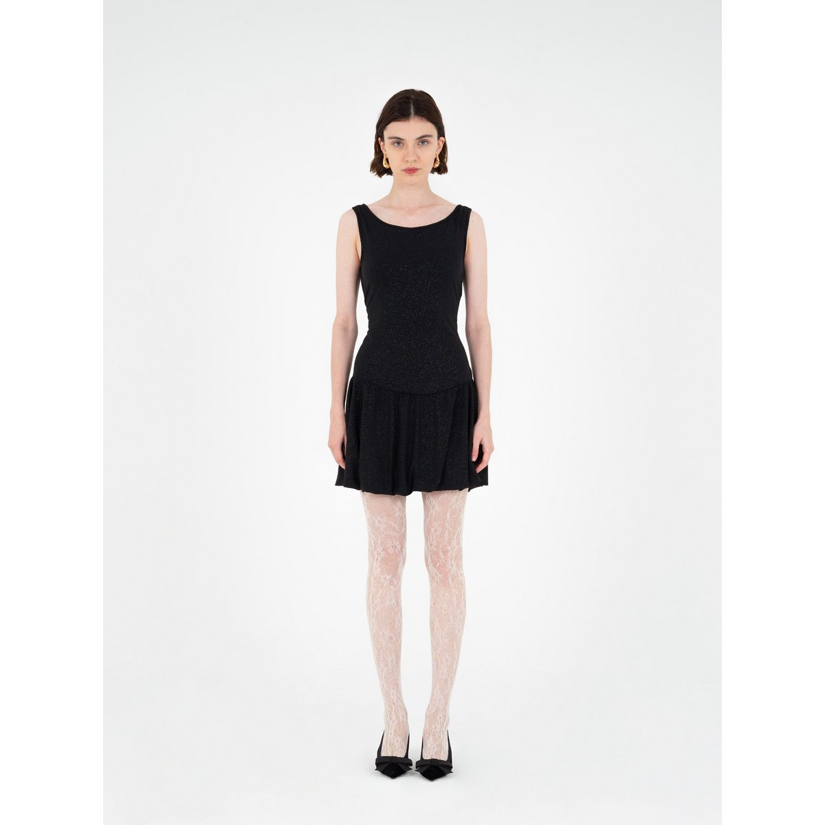 Authentic Shiny Black Mini Dress