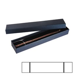 Jewelery box, cardboard, blue, VE 12, 21.5 cm x 4.5 cm x 2.5 cm
