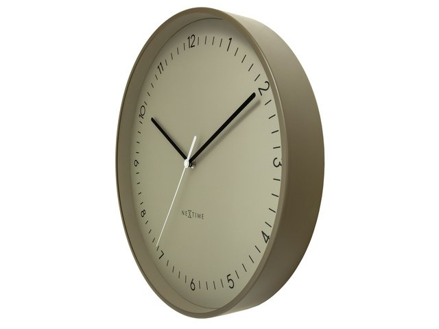 Vægur NeXtime Berlin L 40cm khaki aluminium