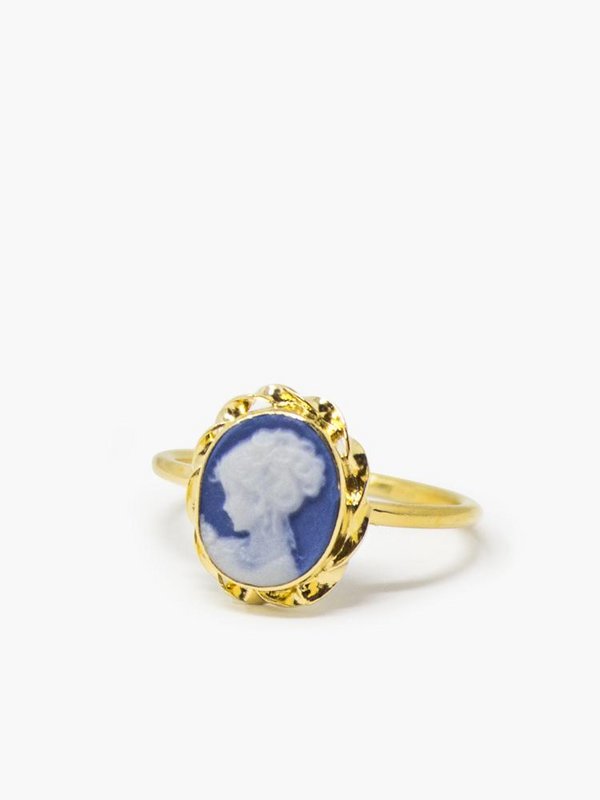 Blue Mini Cameo Stacking Ring
