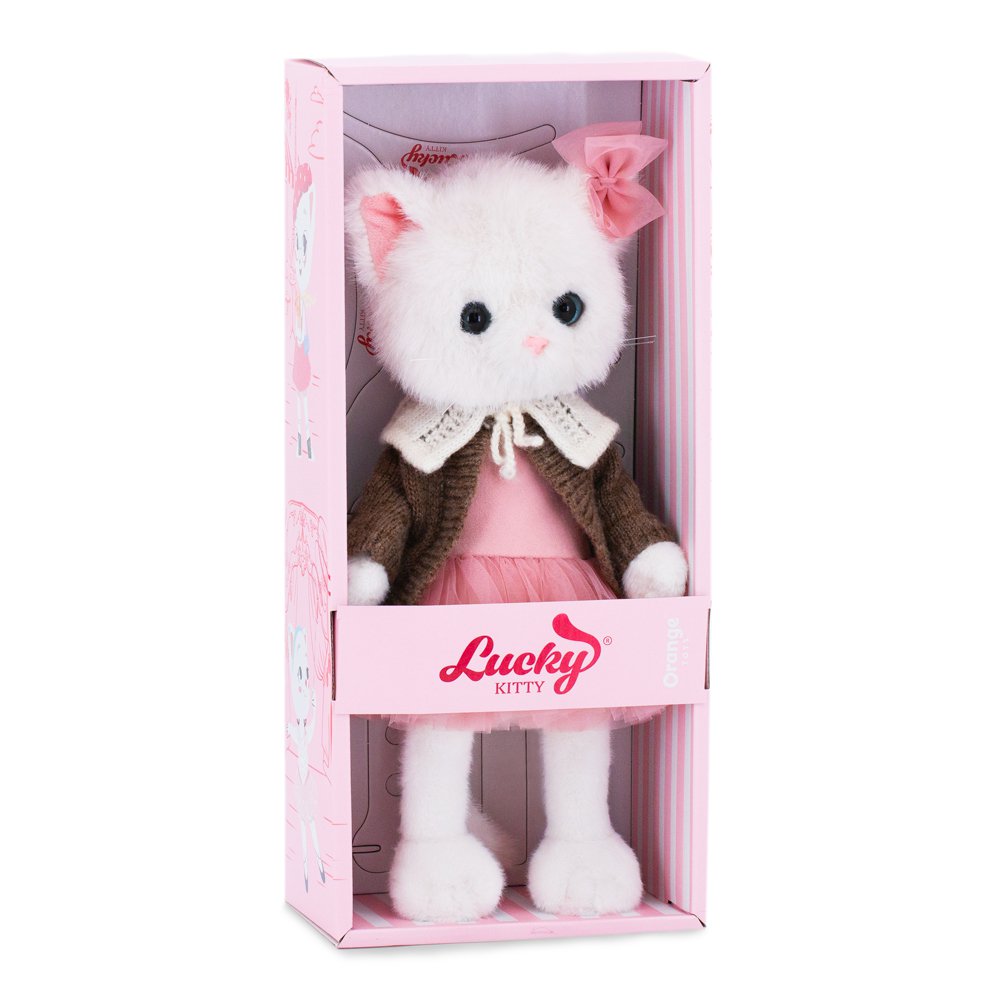 Blødt legetøj, Lucky Kitty, Lucky Sophie: Hyggeaften 38 cm