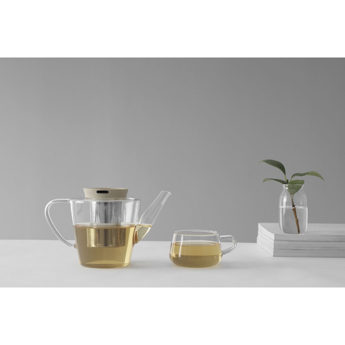 Viva - Teiera in vetro per infusione con filtro 1 litro - trasparente