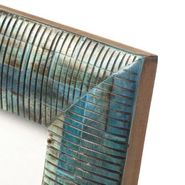 Der Ozean-Ripple-Rahmen – Türkis – 10 x 10