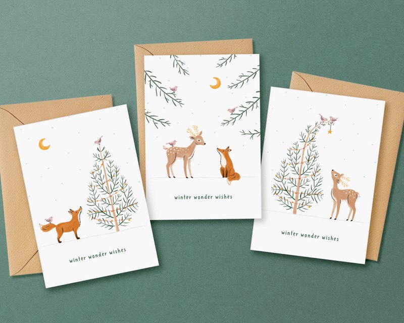 Christmas card | Woodland friends | Woodland animals
