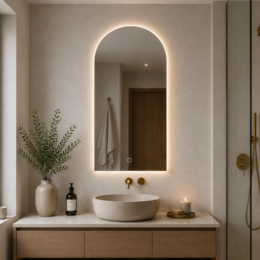 LED-Badezimmerspiegel Lumoire Serenity 45x100 cm