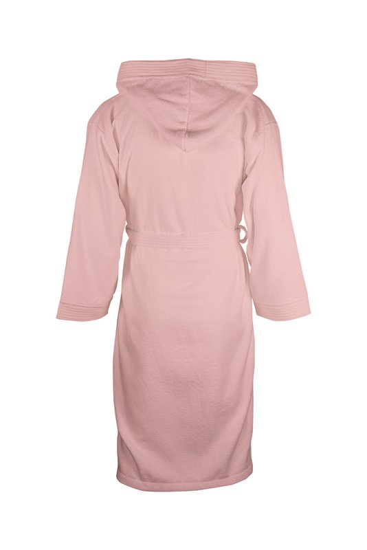 Bathrobe Deluxe Hooded Velours, 450 gr/m², Salmon Pink L/XL