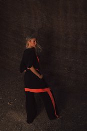 Calça Fluida Bicolor