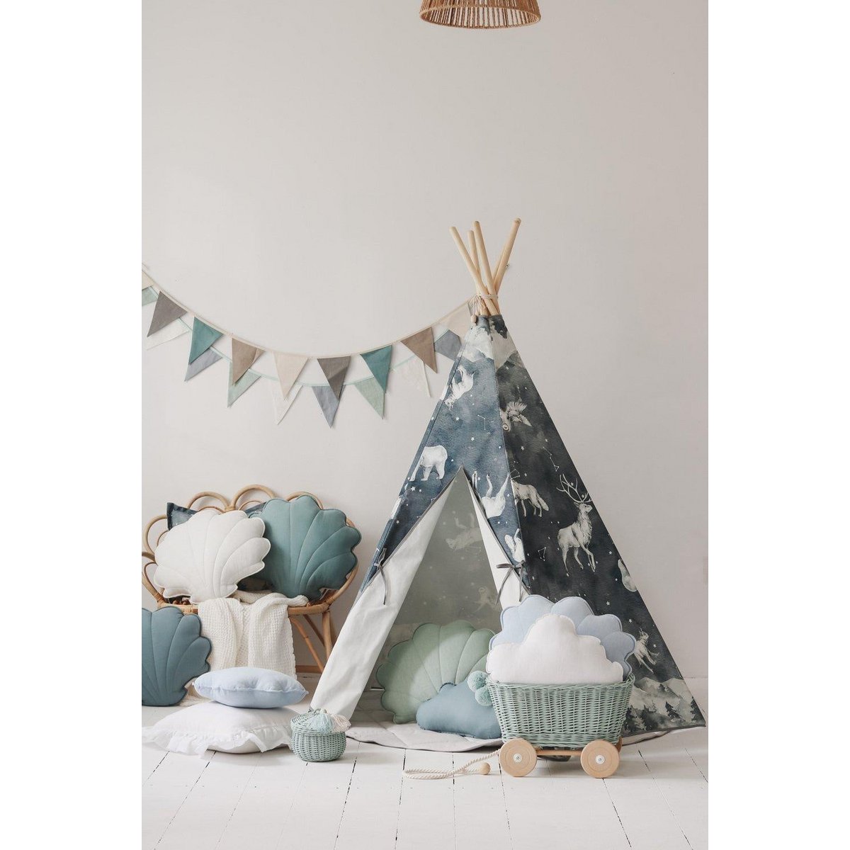 Tipi- und Mattenset „Nachthimmel“