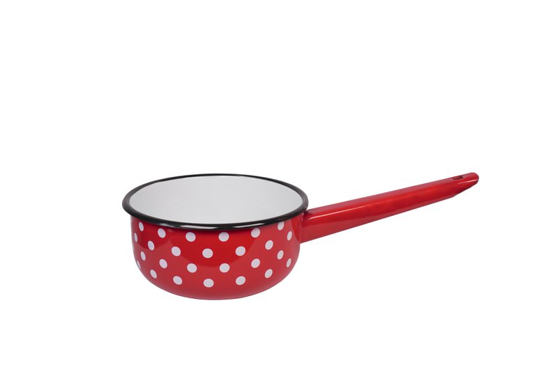 Emaille Sauce Pan Polka Dot Red 1,5L Isabelle Rose