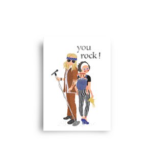 Postkarte - Serie 'Rockstar Family' - ein Star wird geboren