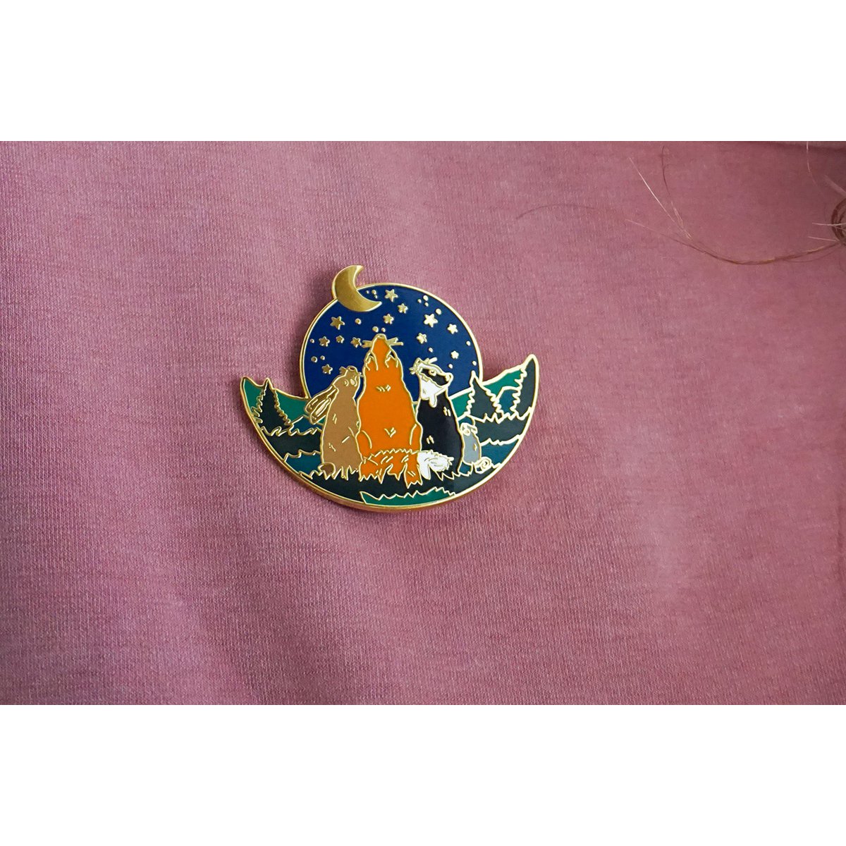 Stars watch brooch