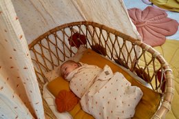 Musselin Baby Wickeldecke "Creme"
