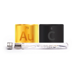 Brosse à dents Nano-b Gold & Charcoal (paquet de 12)