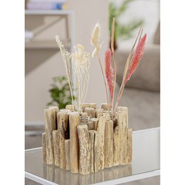 Vase rechteckig Jakarta naturfarben 14 x 14 cm, VE 4