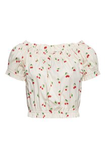 Cropped Top mit Carmen-Ausschnitt «Cherry»