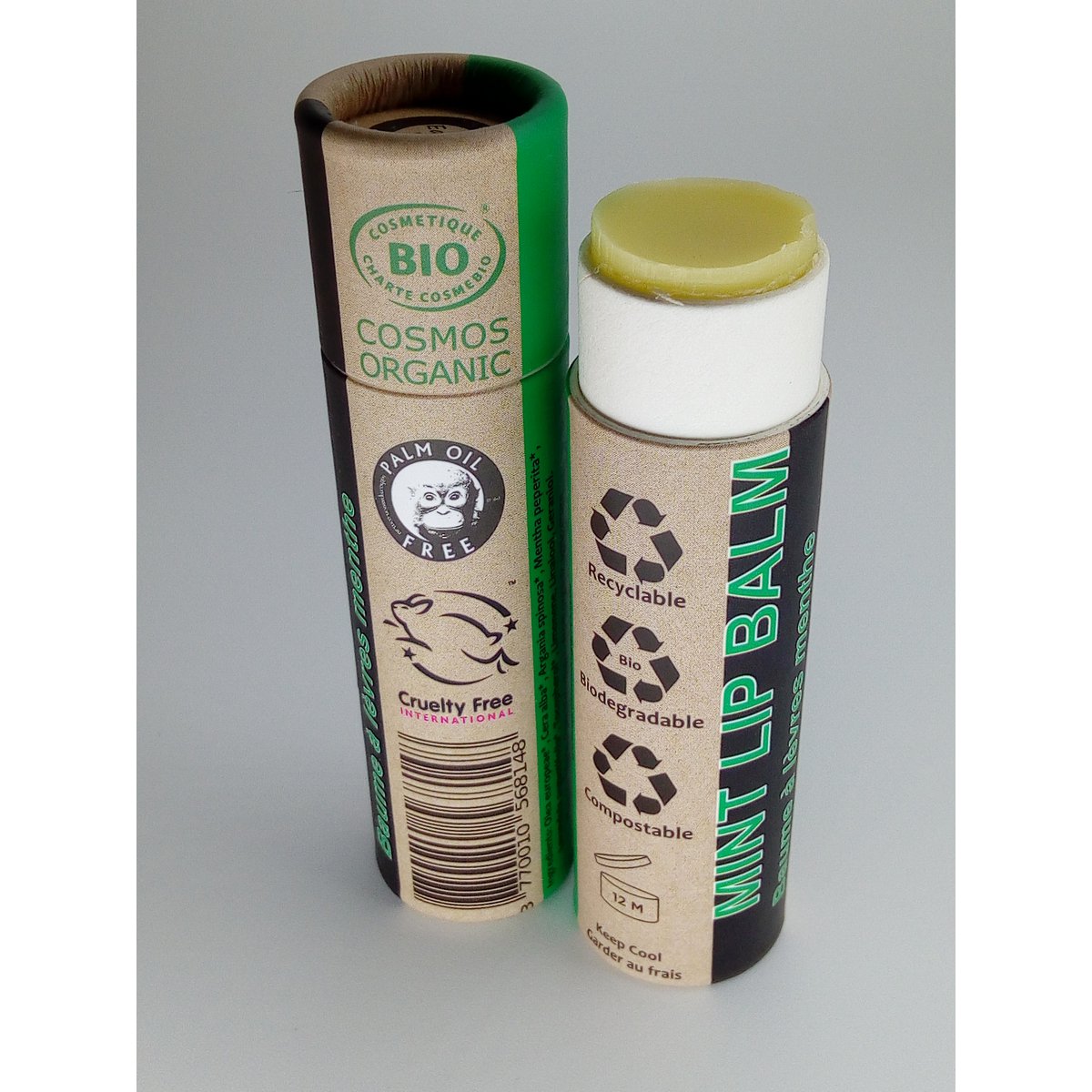 Bio-Pfefferminz-Lippenbalsam 15 ml – ein Stück