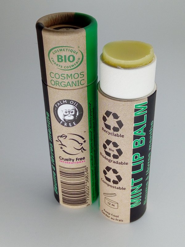 Bio-Pfefferminz-Lippenbalsam 15 ml – ein Stück