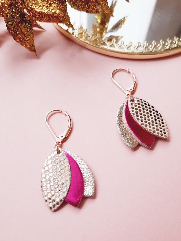 LES CHOUCHOUS leather earrings